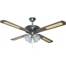 EUROLAMP 147-29005 ΑΝΤΙΚΕ ΜΠΡΟΝΖΕ Φ132 70W Ανεμιστήρες οροφής