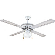 EUROLAMP 147-29000 Ανεμιστήρες οροφής ΜΕ 1 ΦΩΣ E27 ΛΕΥΚΟΣ Φ132 70W