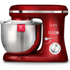 IZZY IZ-1500 (223636) Spicy Red Κουζινομηχανές 1500W με Ανοξείδωτο Κάδο 7lt