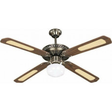 EUROLAMP 300-25000 Ανεμιστήρες οροφής ΜΕ 1ΦΩΣ E27 ΚΑΦΕ ΧΡΥΣΟΣ Φ132 70W ΜΕ ΤΗΛ/ΡΙΟ
