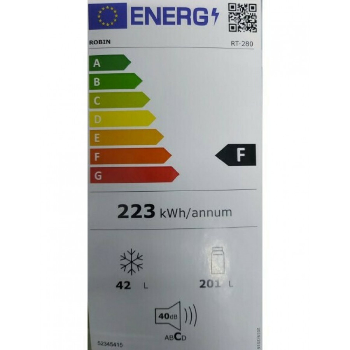 Robin RB-280 Blue Ψυγείο Δίπορτο FULL NO FROST Ρετρό Μπλε 1.57X60 Robin RB-280 Blue Ψυγείο Δίπορτο FULL NO FROST Ρετρό Μπλε 1.57X60