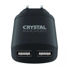CRYSTAL AUDIO 381206 P2-3.4 5V/3.4A DUAL USB WALL CHARGER Φορτιστής