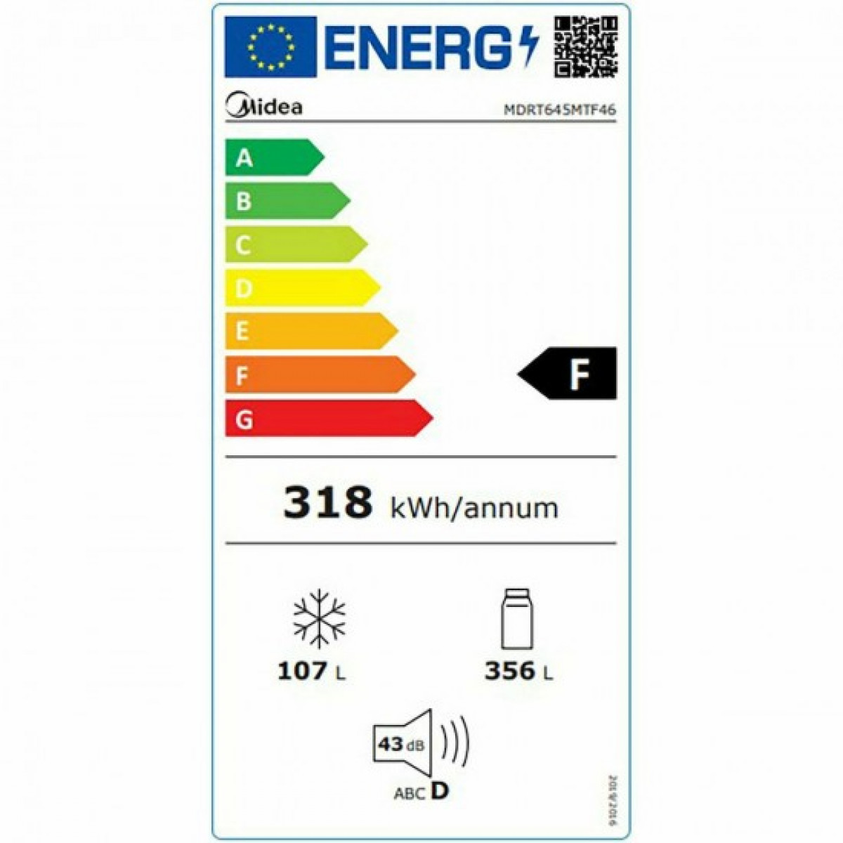 Midea MDRT645MTF46 Δίπορτο Ψυγείο 463lt Υ188xΠ70xΒ69.1cm Inox Midea MDRT645MTF46 Δίπορτο Ψυγείο 463lt Υ188xΠ70xΒ69.1cm Inox