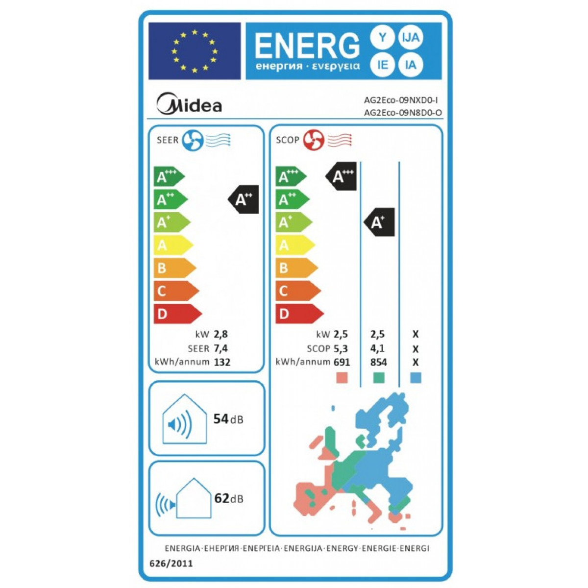 MIDEA XTREME ECO AG2ECO 09NXD0-I/-09N8D0-O (W-SET) 9000BTU Κλιματιστικά Τοίχου MIDEA XTREME ECO AG2ECO 09NXD0-I/-09N8D0-O (W-SET) 9000BTU Κλιματιστικά Τοίχου