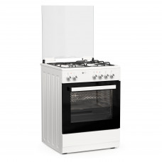 THERMOGATZ TGS-3511 WH TURBO Eλεύθερη Κουζίνα 60lt, με Εστίες Υγραερίου & Ρεύματος, Π60εκ, A