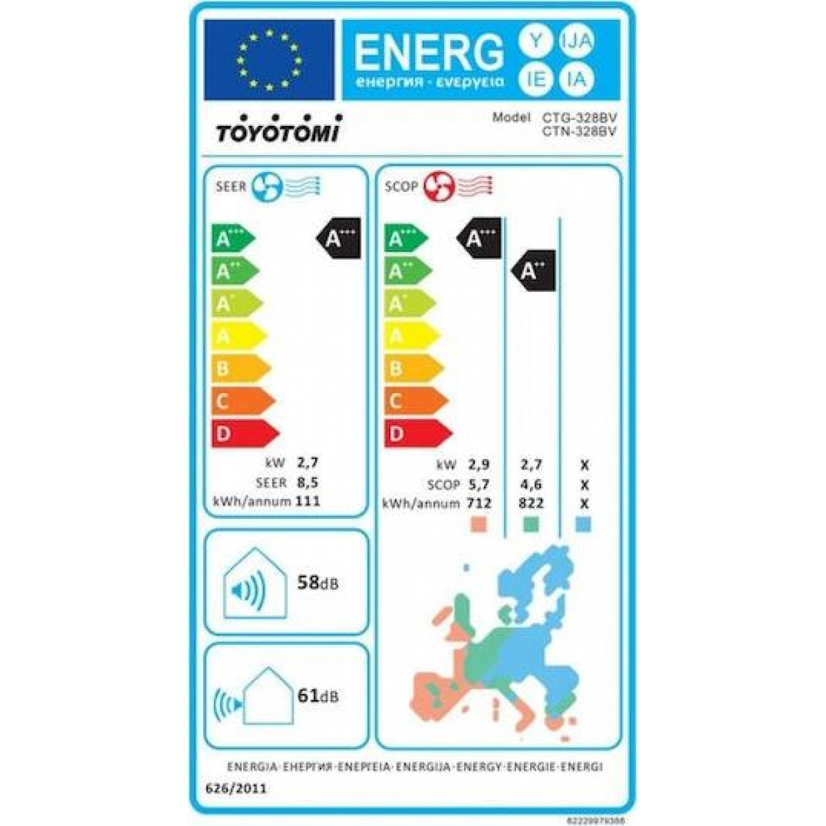 Toyotomi ERAI BLACK VELVET CTN/CTG-328BV (W-SET) Κλιματιστικό Inverter A+++/A+++ 9000 BTU Toyotomi ERAI BLACK VELVET CTN/CTG-328BV (W-SET) Κλιματιστικό Inverter A+++/A+++ 9000 BTU