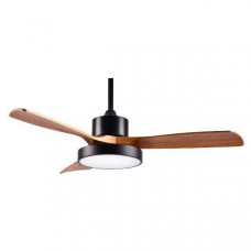 EUROLAMP 300-25040 Ανεμιστήρες οροφής ΜΑΥΡΟ ΚΑΙ ΞΥΛΟ ΜΕ LED ΦΩΣ ΚΑΙ ΚΟΝΤΡΟΛ Φ122 DC 35W