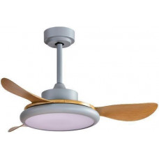 EUROLAMP 300-25038 Ανεμιστήρες οροφής 107cm με Φως και Τηλεχειριστήριο Καφέ
