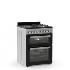 Thermogatz TGS 8001 IX DOUBLE-CAVITY  Μικτή Κουζίνα 92lt με Εστίες Υγραερίου & Ρεύματος με 2 Φούρνους