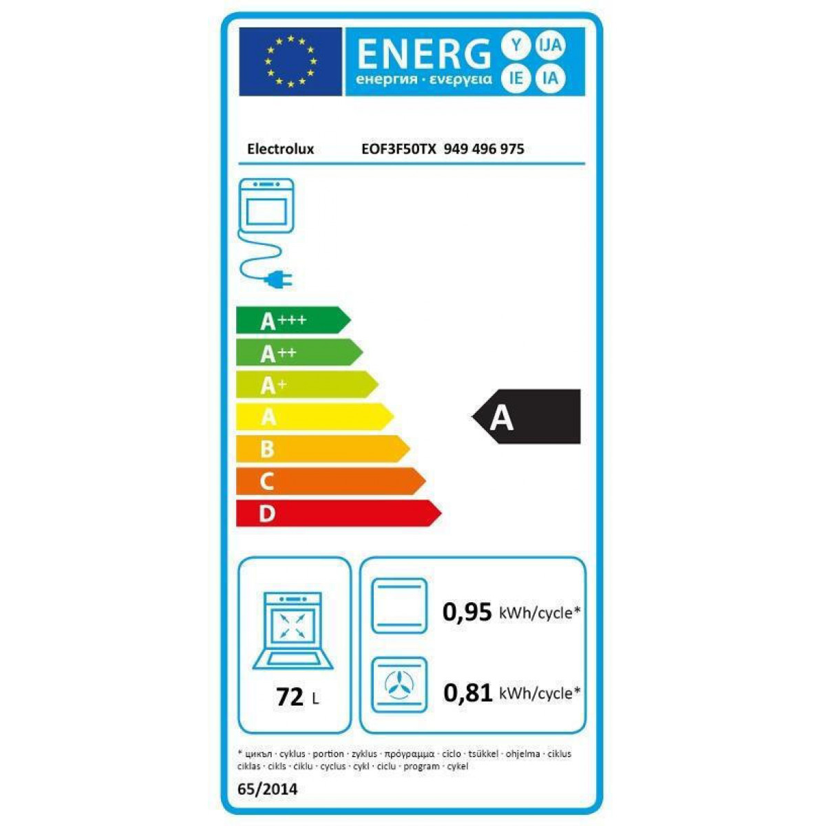 ELECTROLUX EOF3F50TX Φούρνοι ELECTROLUX EOF3F50TX Φούρνοι