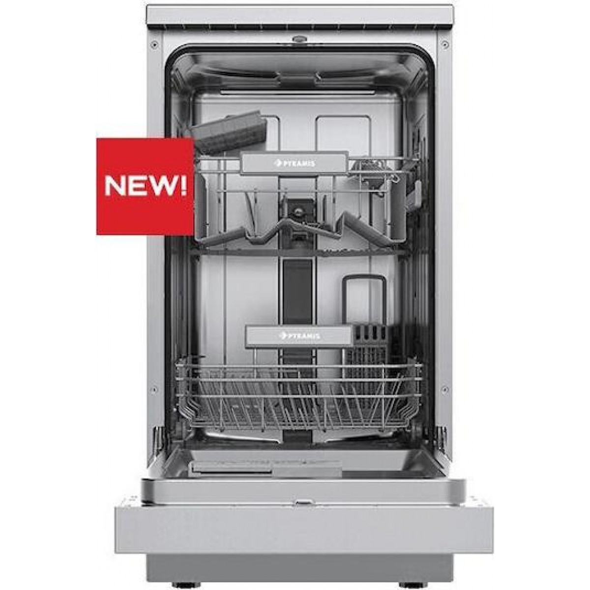 Pyramis PDWGE 45FS Ελεύθερο Πλυντήριο Πιάτων για 10 Σερβίτσια Π45cm Inox 033001461 Pyramis PDWGE 45FS Ελεύθερο Πλυντήριο Πιάτων για 10 Σερβίτσια Π45cm Inox 033001461