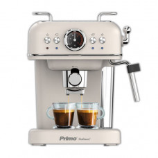 PRIMO PREM-40445 Ιβουάρ-Chrome Μηχανές Espresso