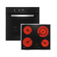 Miele H2455B D/KM6520 FR Σετ Φούρνος  Ανω Πάγκου 76lt με Κεραμικές Εστίες