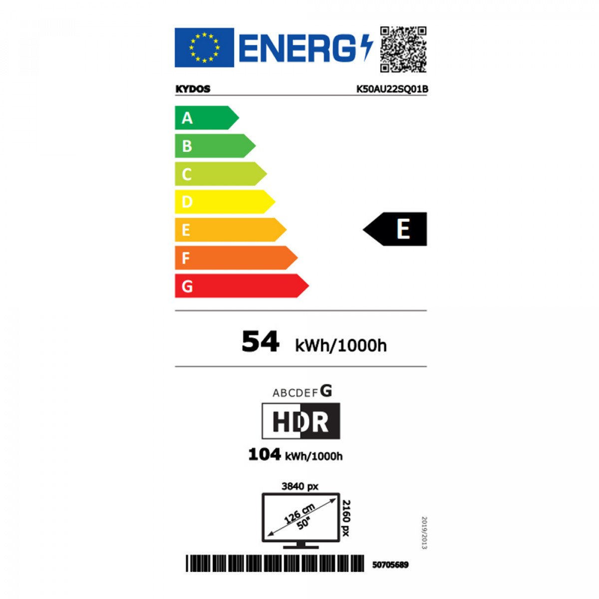KYDOS K50GU22CQ00 50" 4K QLED Google Τηλεόραση Black KYDOS K50GU22CQ00 50" 4K QLED Google Τηλεόραση Black