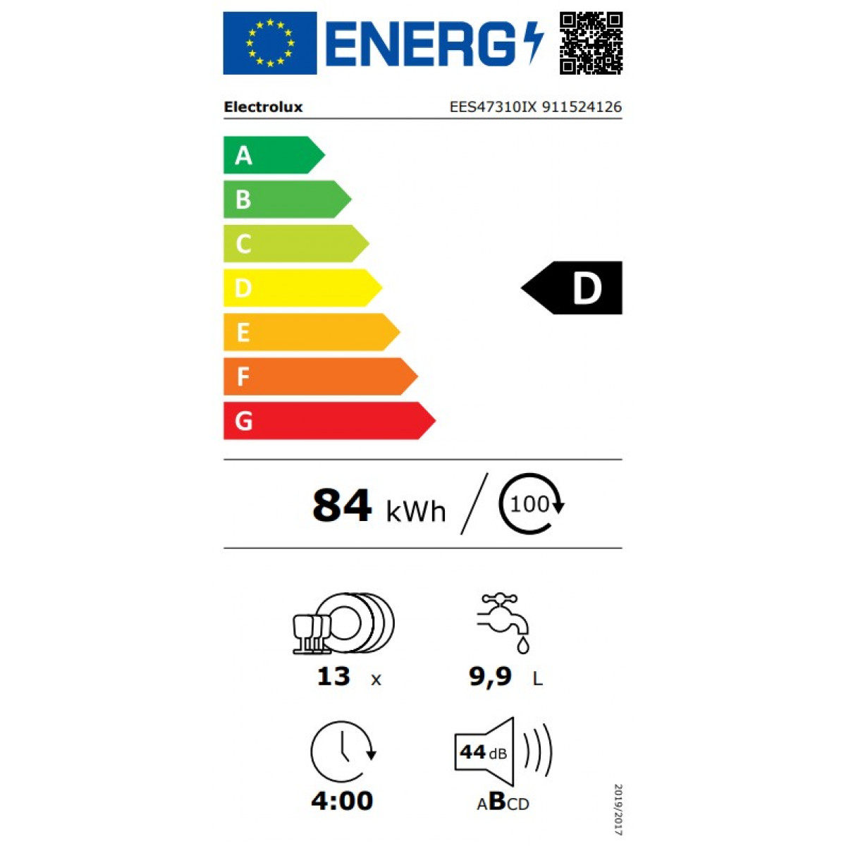 ELECTROLUX EES47310IX Πλυντ. πιάτων ELECTROLUX EES47310IX Πλυντ. πιάτων