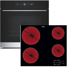 WHIRLPOOL WOI5S8PM1SXA + AKT 8090LX (W-SET) Σετ Φούρνος + Εστία