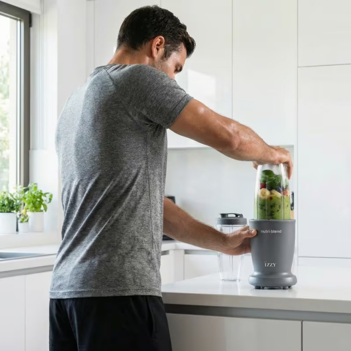 IZZY IZ-6503 GREY (225208) NUTRIBLEND Μπλέντερ 540ml 600W IZZY IZ-6503 GREY (225208) NUTRIBLEND Μπλέντερ 540ml 600W