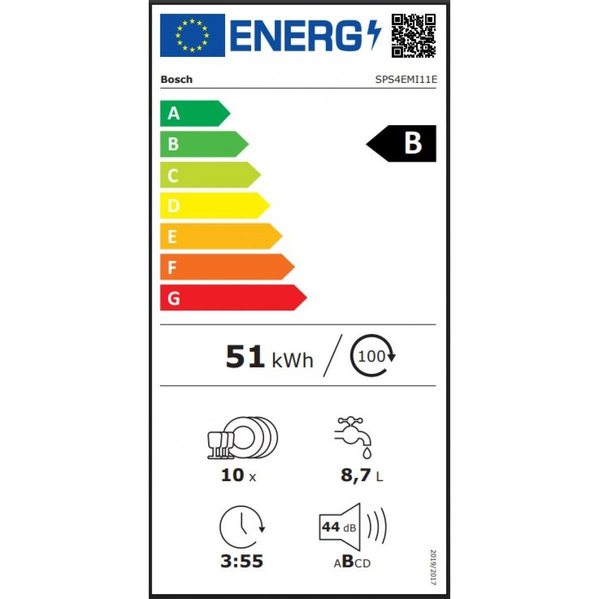 BOSCH SPS4EMI11E ΕΛΕΥΘΕΡΟ Πλυντήριο πιάτων με Wi-Fi για 10 Σερβίτσια Π45cm Brushed Steel B BOSCH SPS4EMI11E ΕΛΕΥΘΕΡΟ Πλυντήριο πιάτων με Wi-Fi για 10 Σερβίτσια Π45cm Brushed Steel B