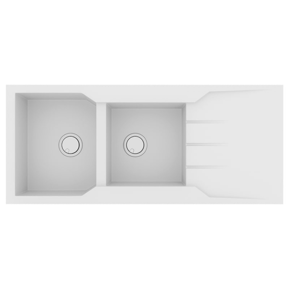 Sanitec Ultra Granite 801 2B 1D (116x50cm) 30.BIANCO Sanitec Ultra Granite 801 2B 1D (116x50cm) 30.BIANCO