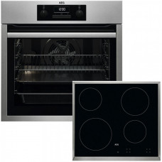 AEG BES33111XM + HK624000XB Σετ Φούρνος + Εστία