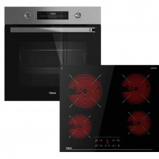 SET TEKA HSB 6450 SS + TBC 64010  ΕΝΤΟΙΧΙΖΟΜΕΝΟΣ ΦΟΥΡΝΟΣ ΚΑΙ ΑΥΤΟΝΟΜΗ ΚΕΡΑΜΙΚΗ ΕΣΤΙΑ