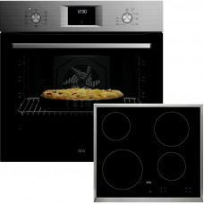 AEG OA5AB21SM + HK624000XB Φούρνος κεραμική εστια 72lt Inox