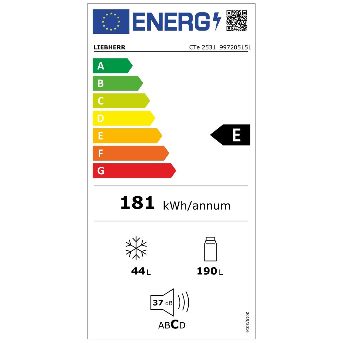 Liebherr CTe 2531 Δίπορτο Ψυγείο 233lt Υ140.1xΠ55xΒ63cm Λευκό Liebherr CTe 2531 Δίπορτο Ψυγείο 233lt Υ140.1xΠ55xΒ63cm Λευκό