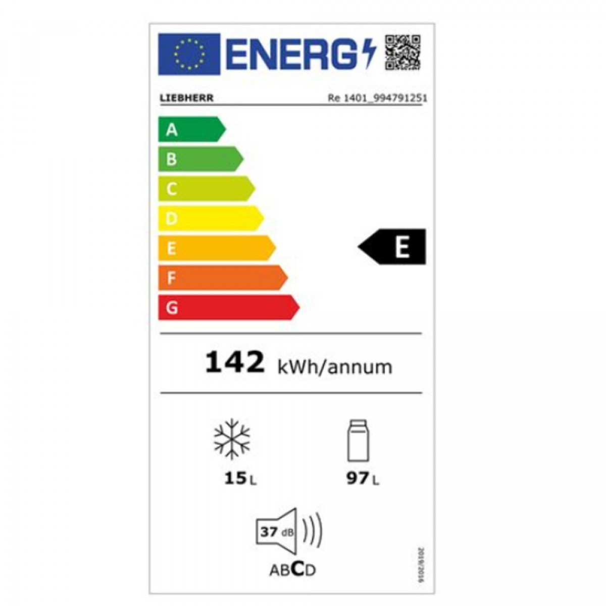 Liebherr Re 1401 Mini Bar 112lt Υ85xΠ55xΒ60.7εκ. Λευκό Liebherr Re 1401 Mini Bar 112lt Υ85xΠ55xΒ60.7εκ. Λευκό