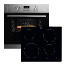 Electrolux EOH3H40BX + EHF6240IOK Φούρνος κεραμική εστια 65lt Inox
