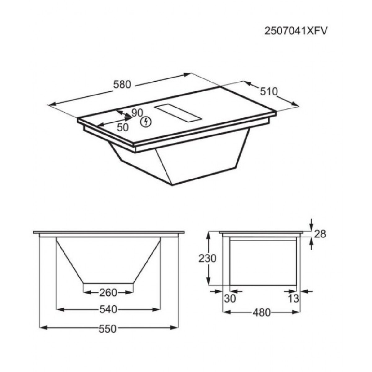AEG TT64CB00CB 6000 Induction ExtractorHob Combo Επαγωγική Εστία με Απορροφητήρα 60cm AEG TT64CB00CB 6000 Induction ExtractorHob Combo Επαγωγική Εστία με Απορροφητήρα 60cm
